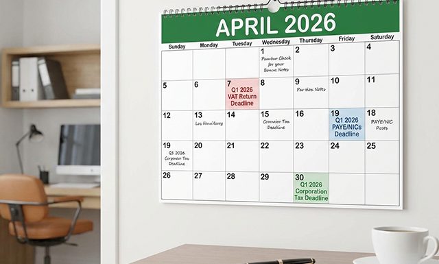 MTD for Income Tax timeline showing April 2026 start date and quarterly update deadlines